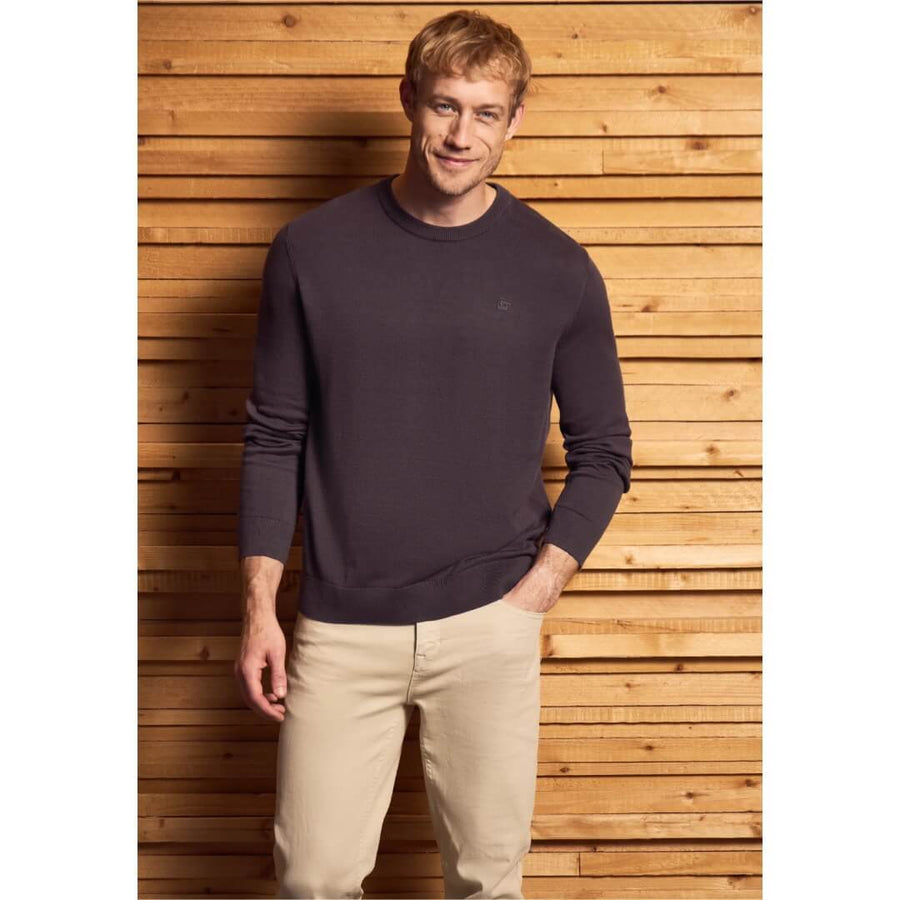 Street One puuvillaneule o-aukko, tummaluumu