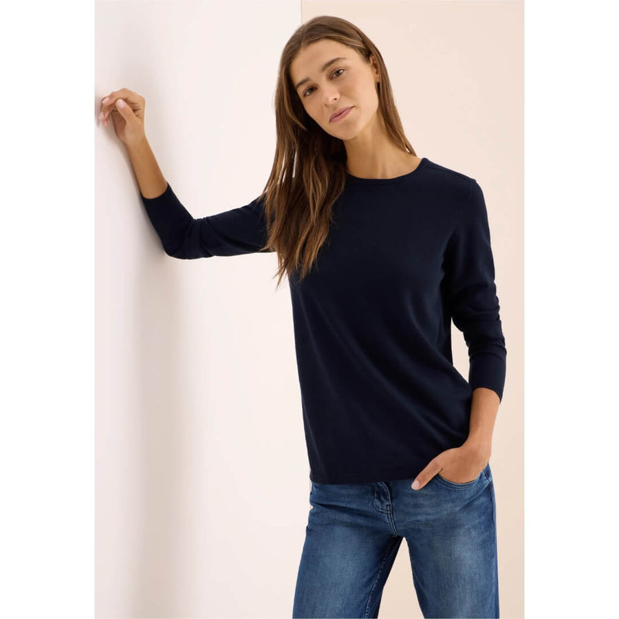 Cecil neule o-aukkoinen, tummansininen - Moment.fi