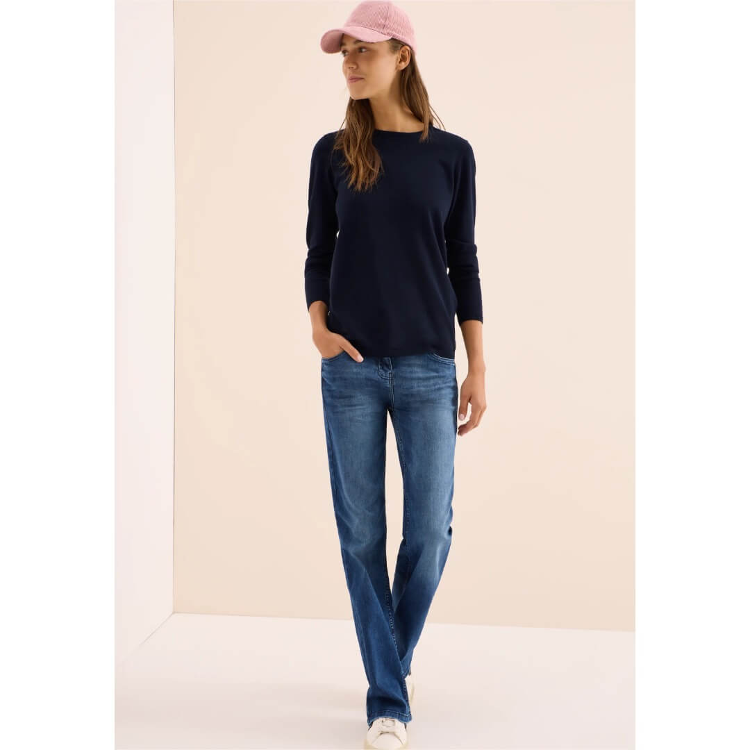 Cecil neule o-aukkoinen, tummansininen - Moment.fi