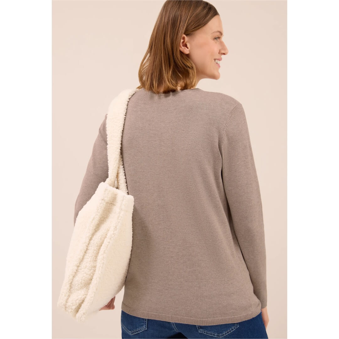 Cecil neule o-aukkoinen, beige - Moment.fi