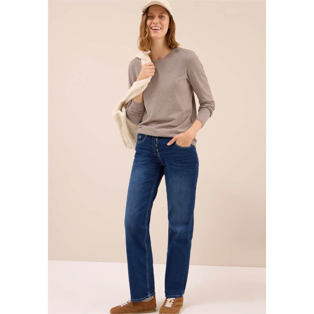 Cecil neule o-aukkoinen, beige - Moment.fi