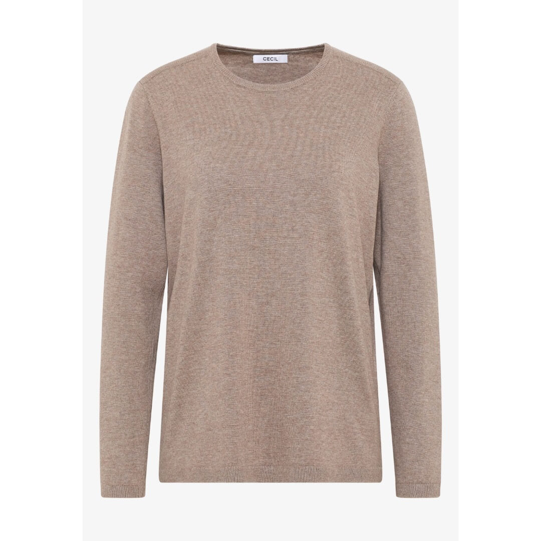 Cecil neule o-aukkoinen, beige - Moment.fi