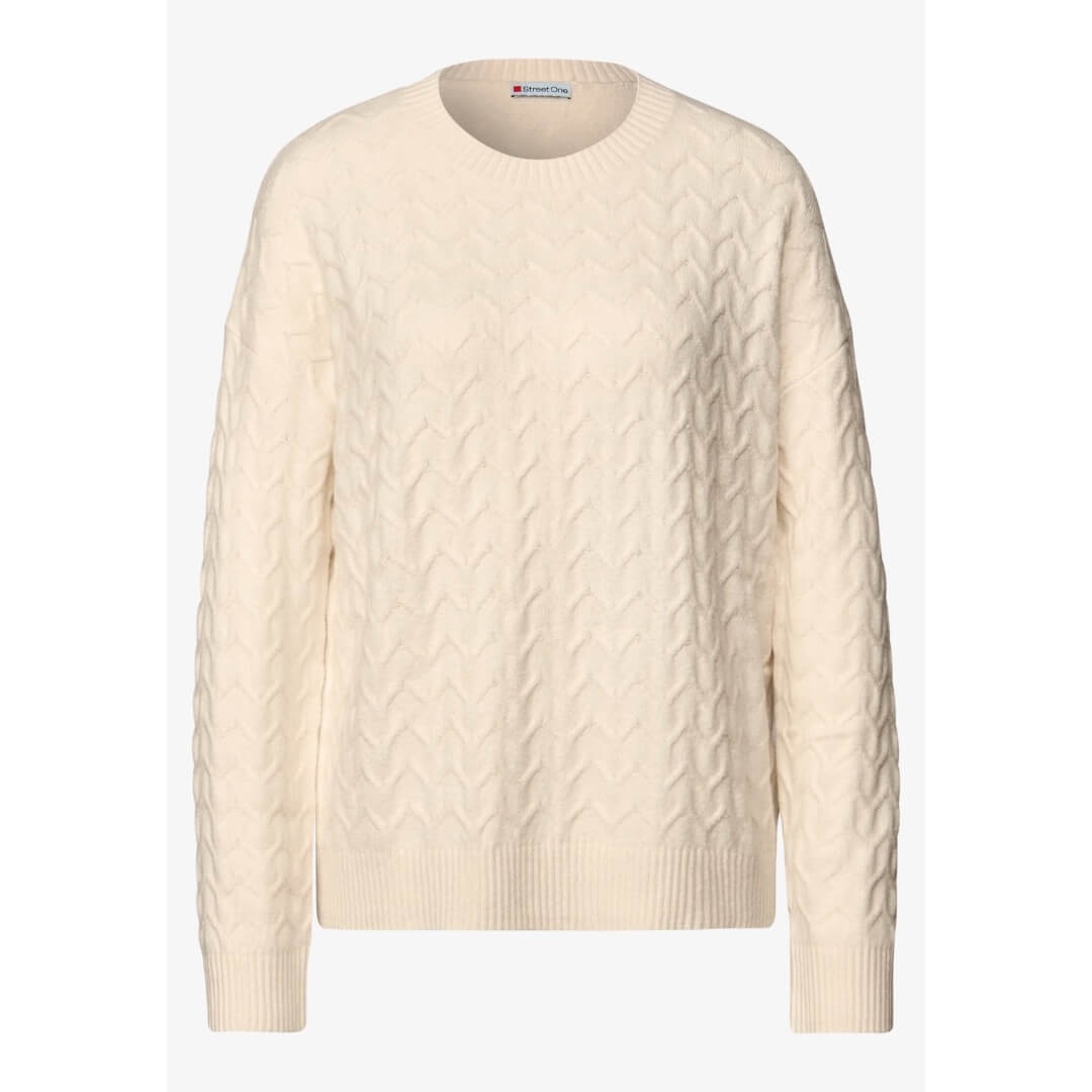 Street One neule struktuuri, luonnonvalkoinen - Moment.fi