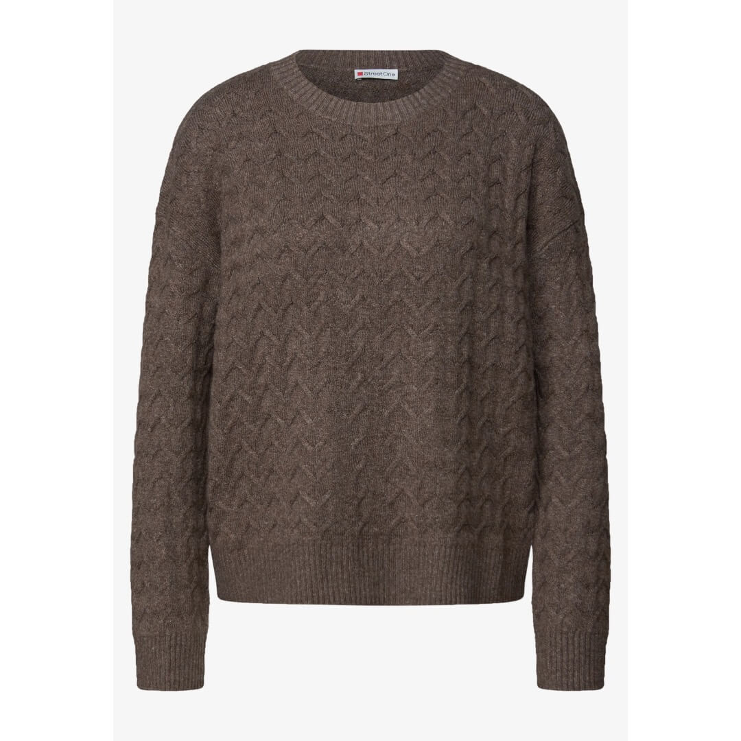 Street One neule struktuuri, ruskea - Moment.fi