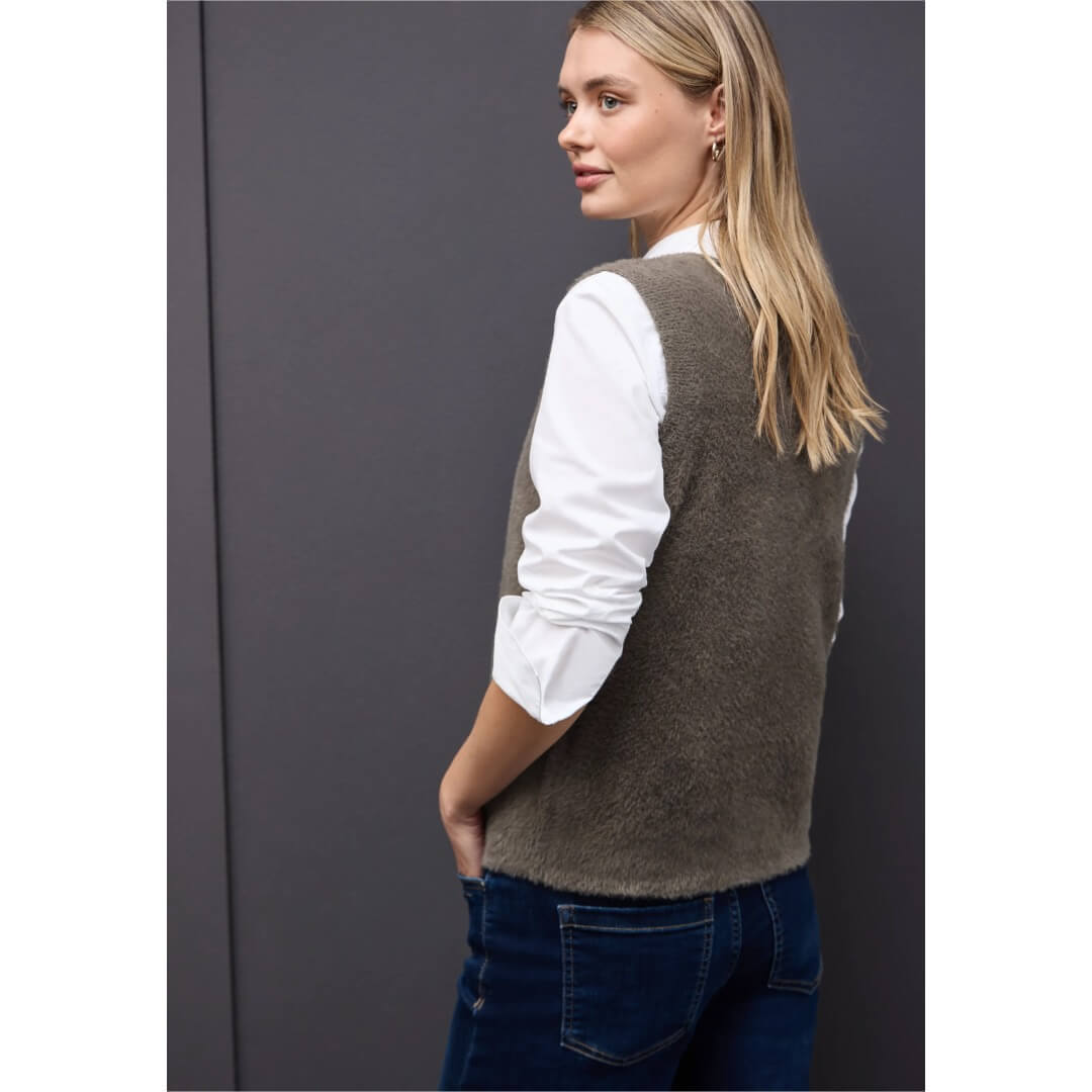 Street One neuleliivi pörrö, ruskea - Moment.fi