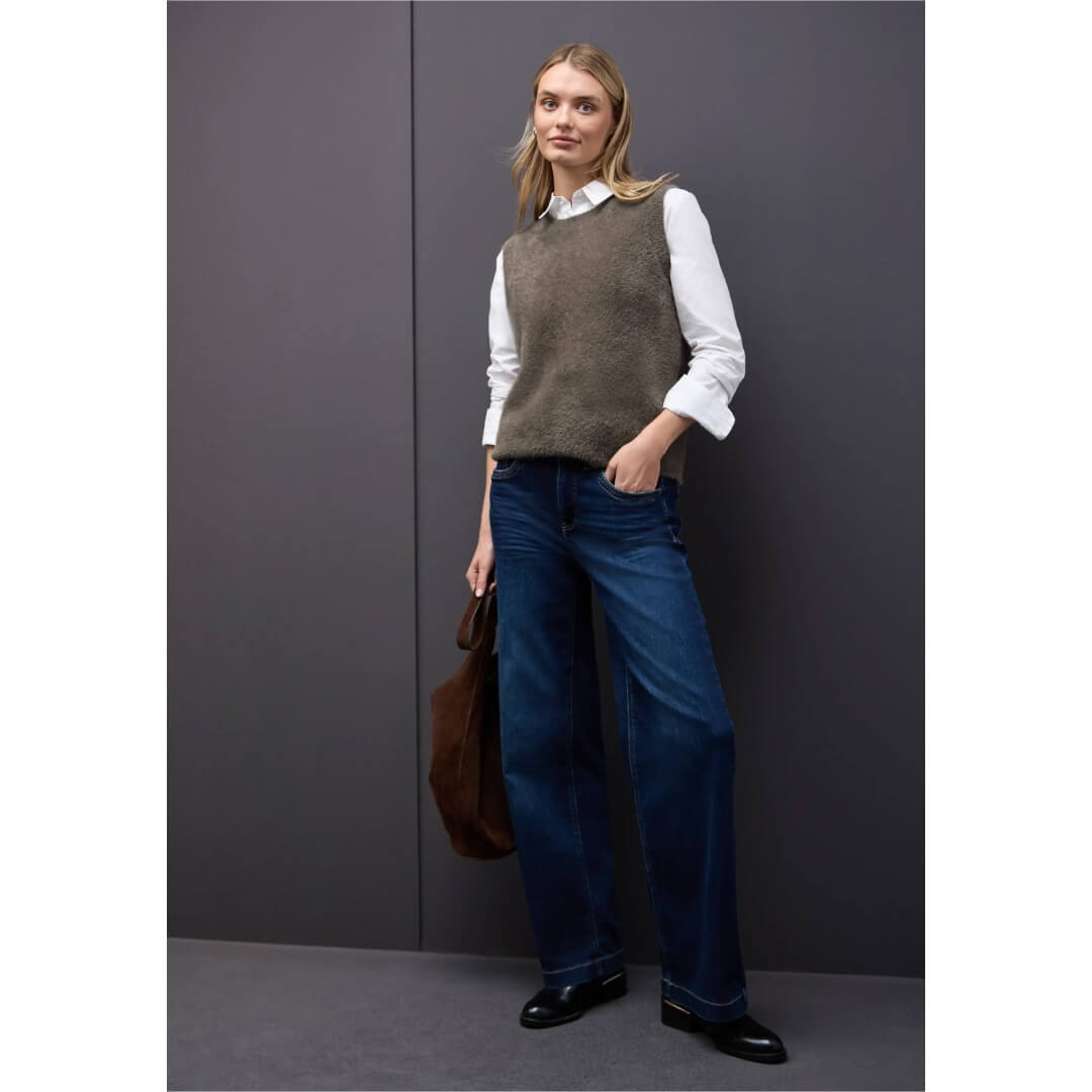 Street One neuleliivi pörrö, ruskea - Moment.fi