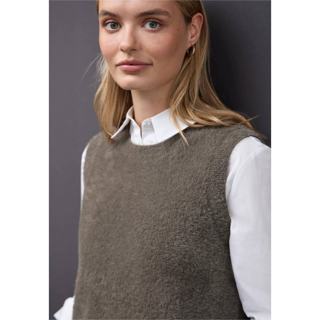 Street One neuleliivi pörrö, ruskea - Moment.fi