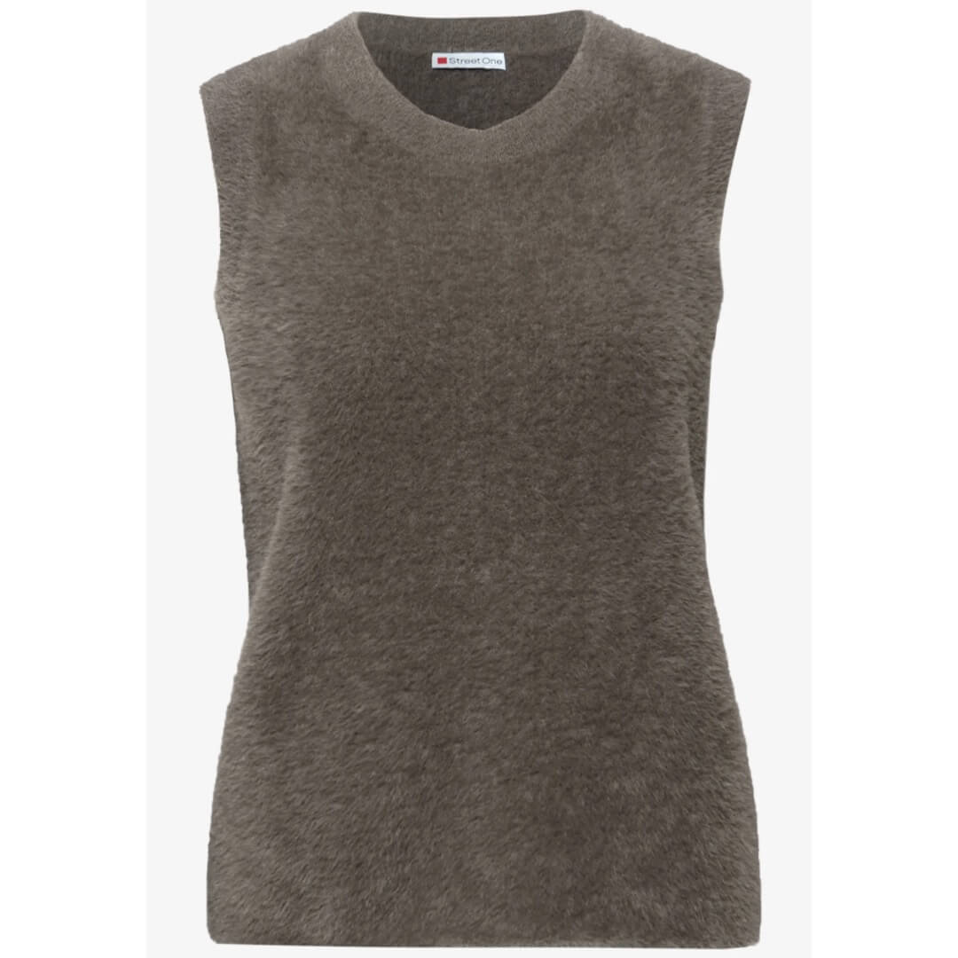 Street One neuleliivi pörrö, ruskea - Moment.fi