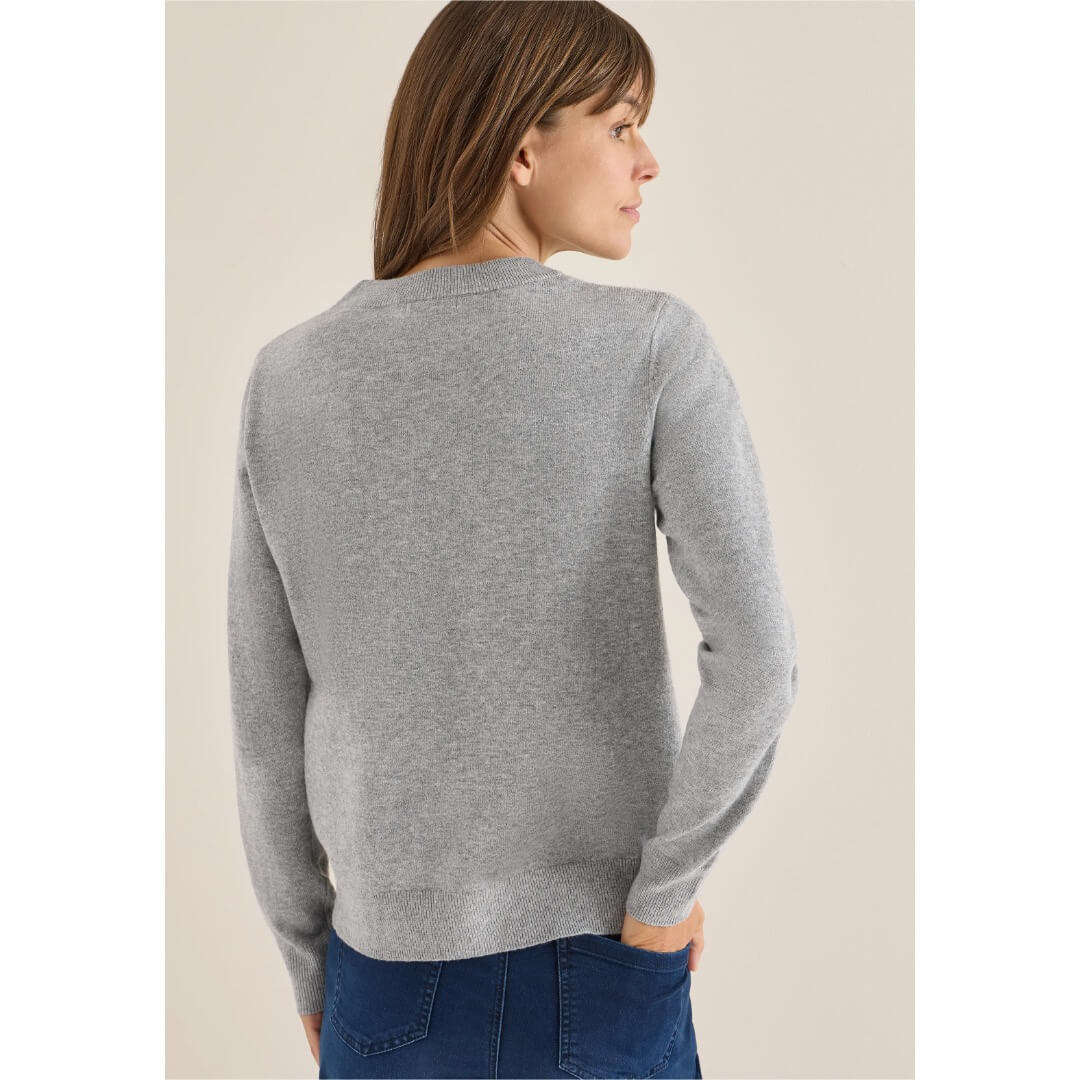 Cecil neule meleerattu, vaaleanharmaa - Moment.fi