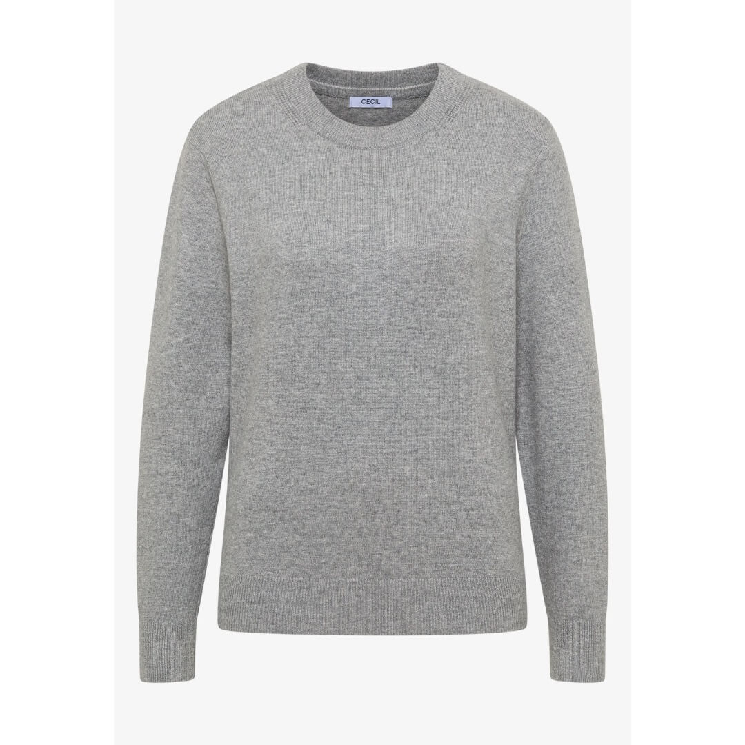 Cecil neule meleerattu, vaaleanharmaa - Moment.fi