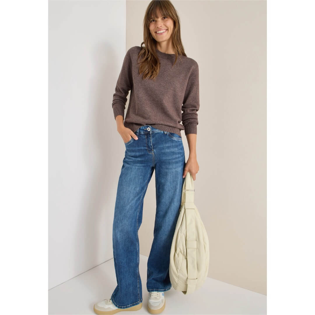 Cecil neule meleerattu, ruskea - Moment.fi