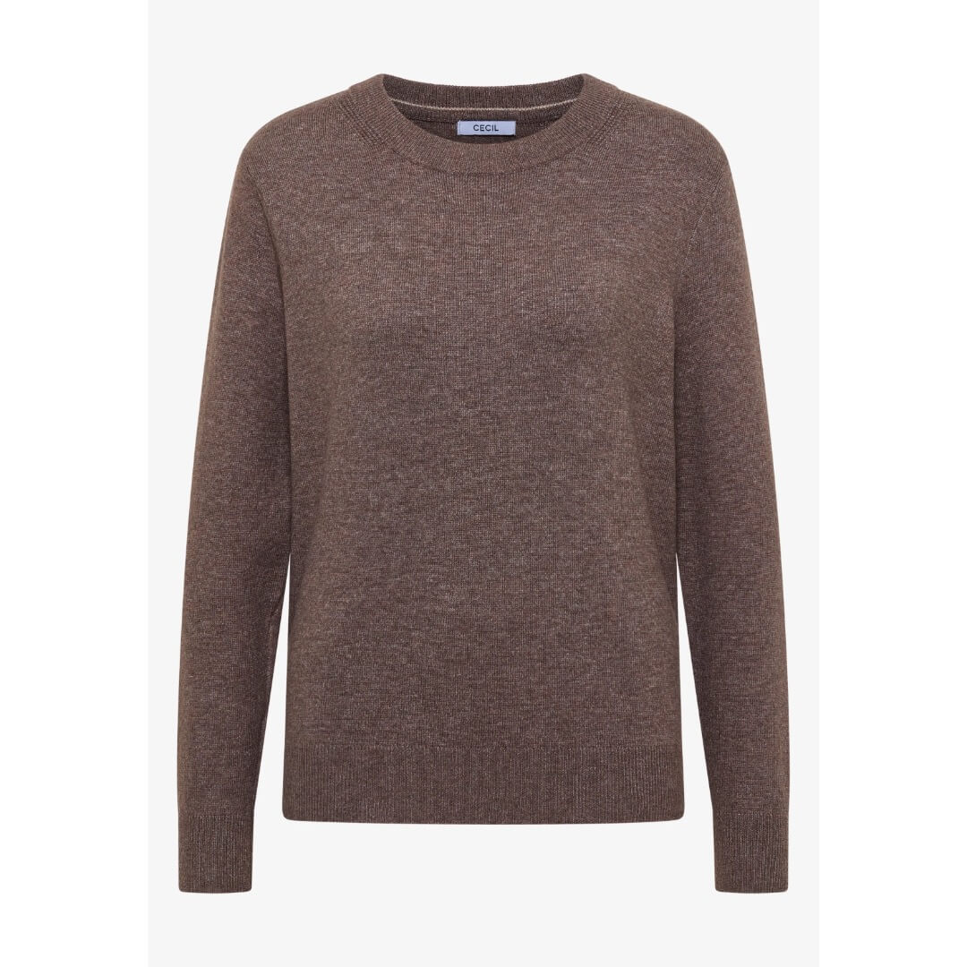 Cecil neule meleerattu, ruskea - Moment.fi