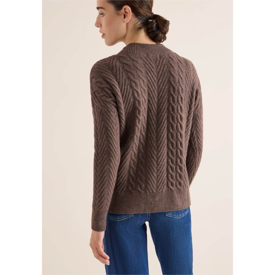 Cecil neule kaapeli, ruskea - Moment.fi