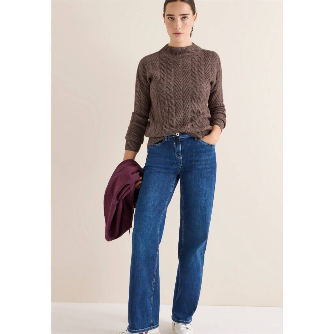 Cecil neule kaapeli, ruskea - Moment.fi