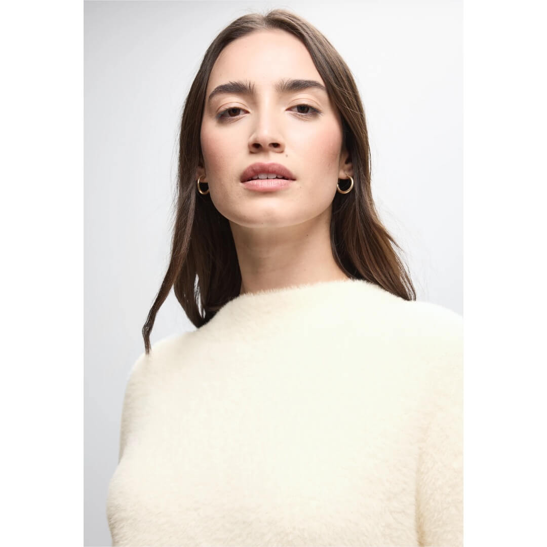 Street One pörröneule, luonnonvalkoinen