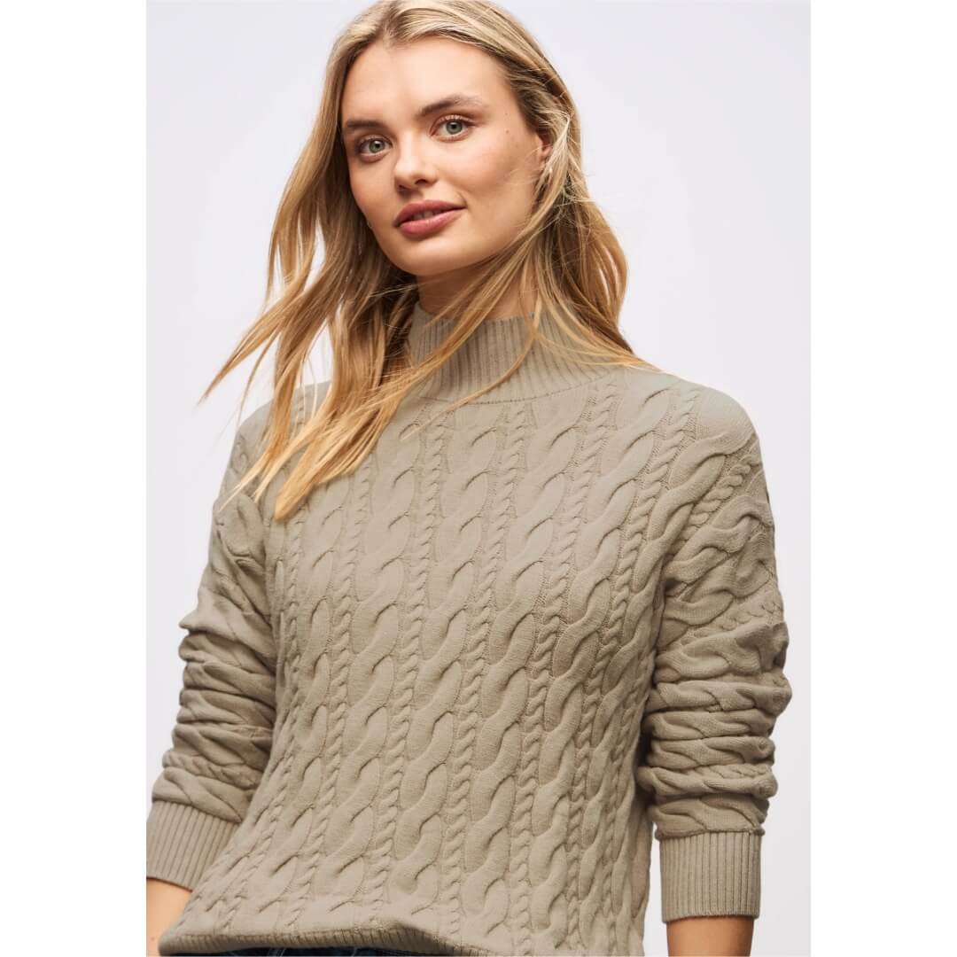 Street One kaapelineule, beige