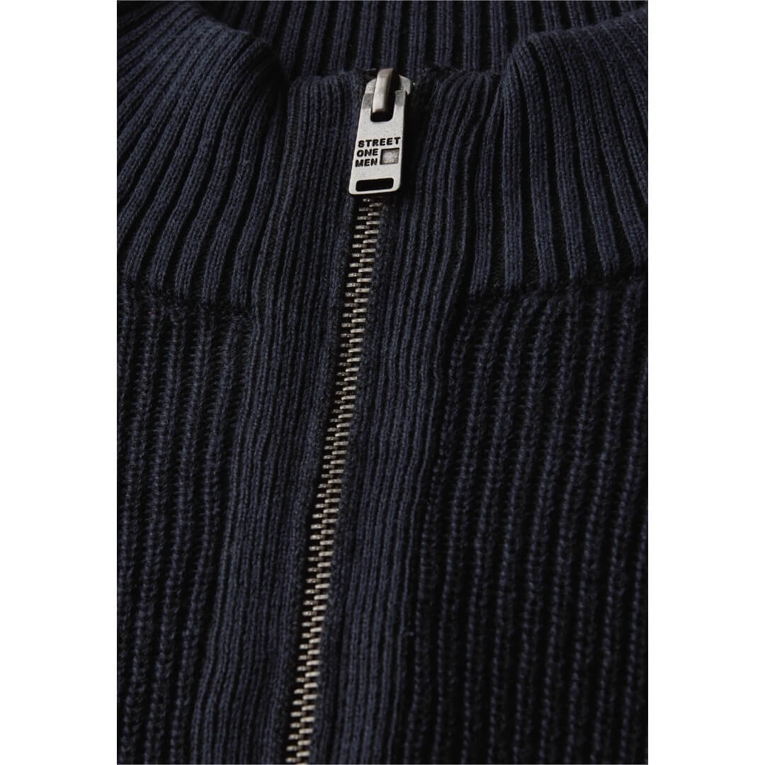 Street One neule 1/2 kaulus, tummansininen - Moment.fi