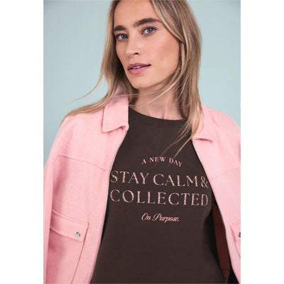 Street One collegepaita, ruskea