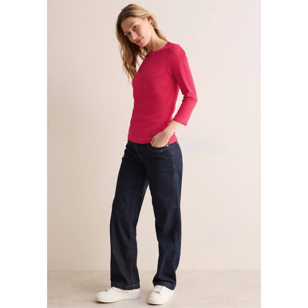 Cecil trikoopaita 3/4 , punainen - Moment.fi