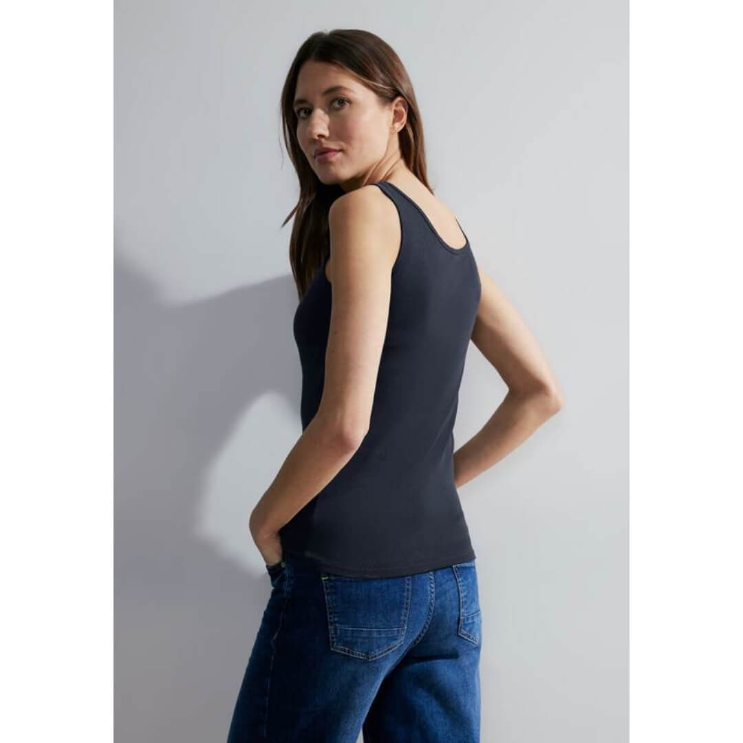 Cecil trikootoppi Linda, tummansininen - Moment.fi