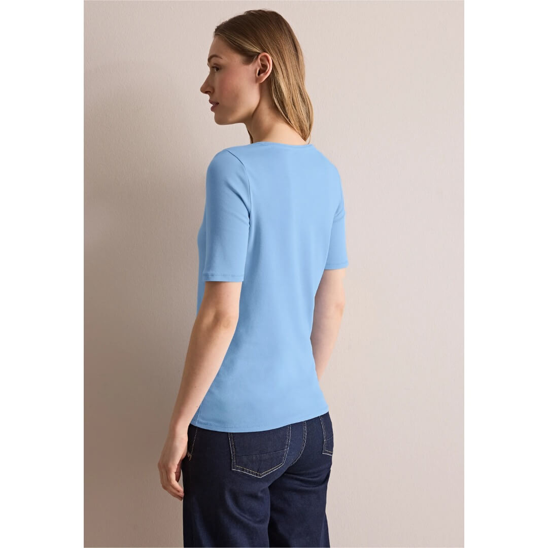 Cecil trikoopaita Lena, vaaleansininen - Moment.fi