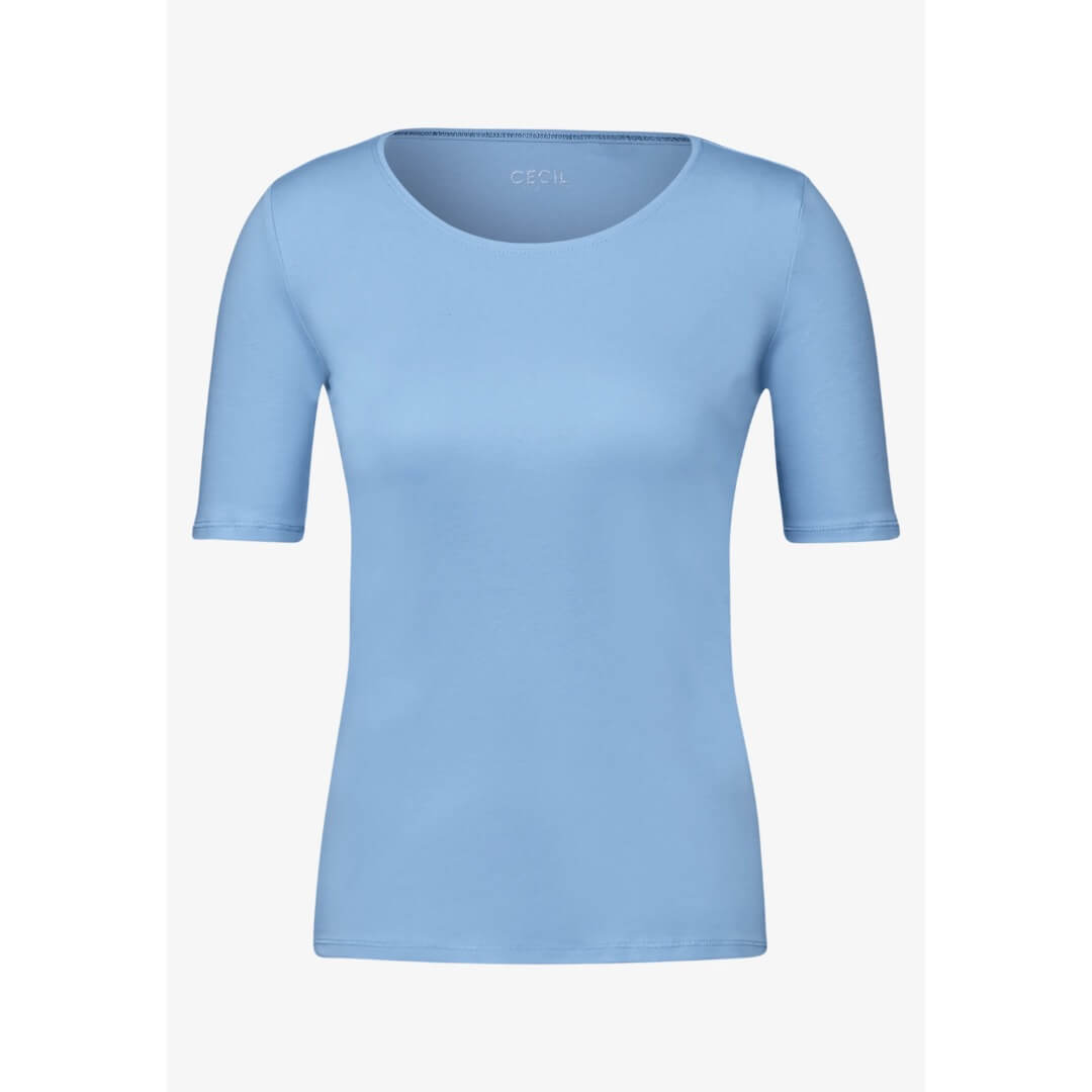 Cecil trikoopaita Lena, vaaleansininen - Moment.fi