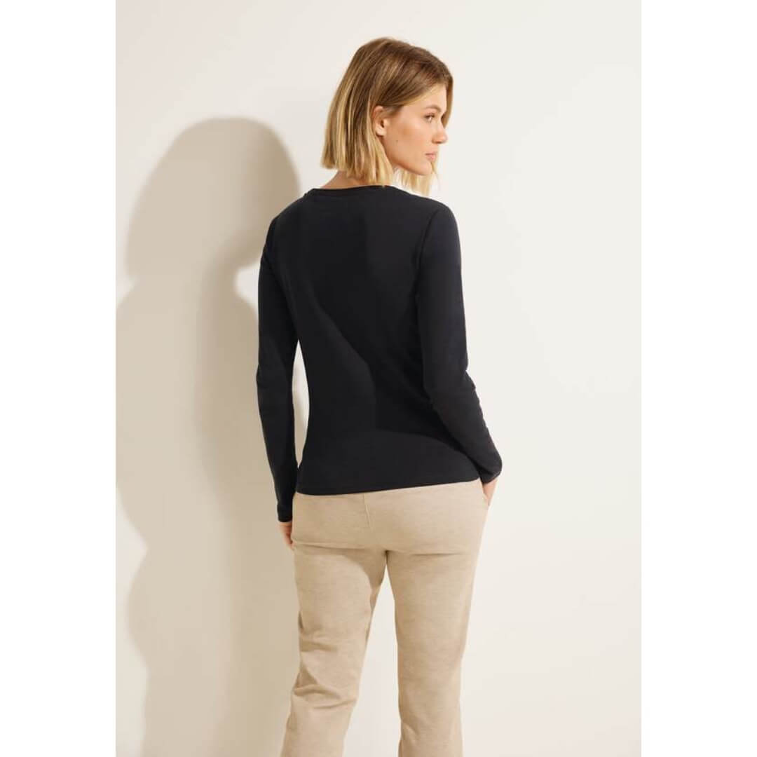 Cecil trikoopaita 1/1 Pia, musta - Moment.fi