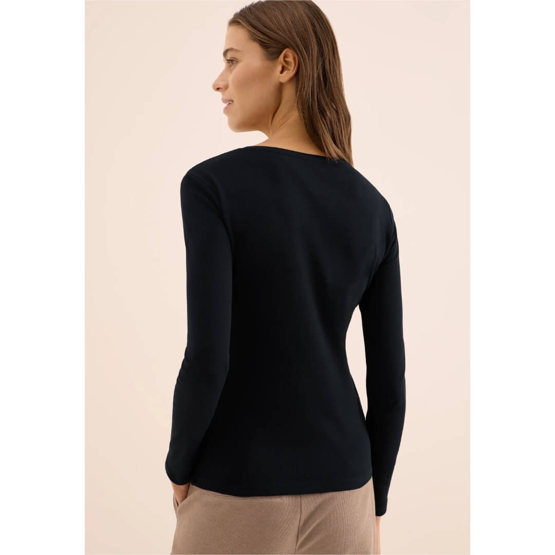 Cecil trikoopaita 1/1 , musta - Moment.fi