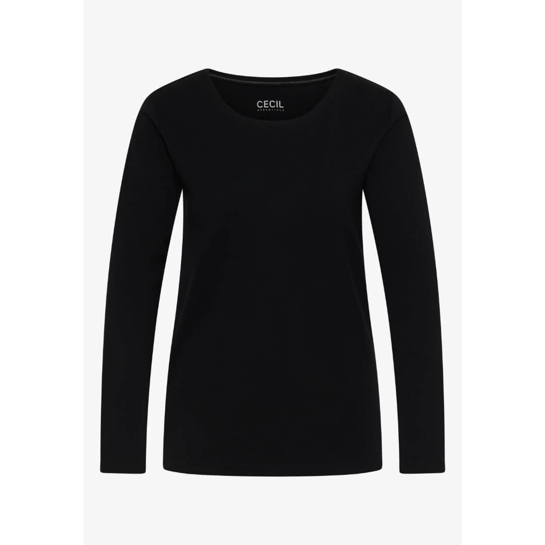 Cecil trikoopaita 1/1 , musta - Moment.fi