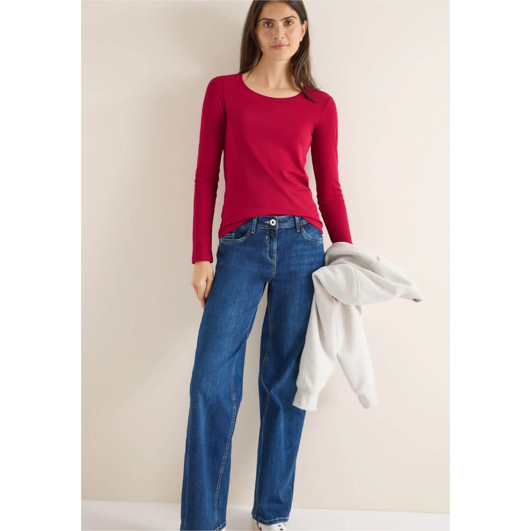 Cecil trikoopaita 1/1 , punainen - Moment.fi