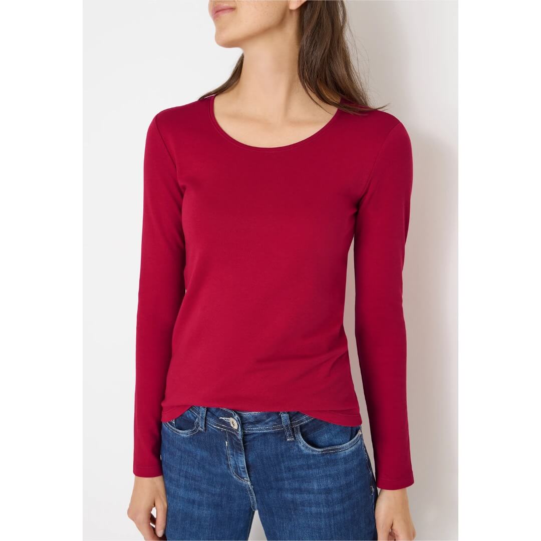 Cecil trikoopaita 1/1 , punainen - Moment.fi