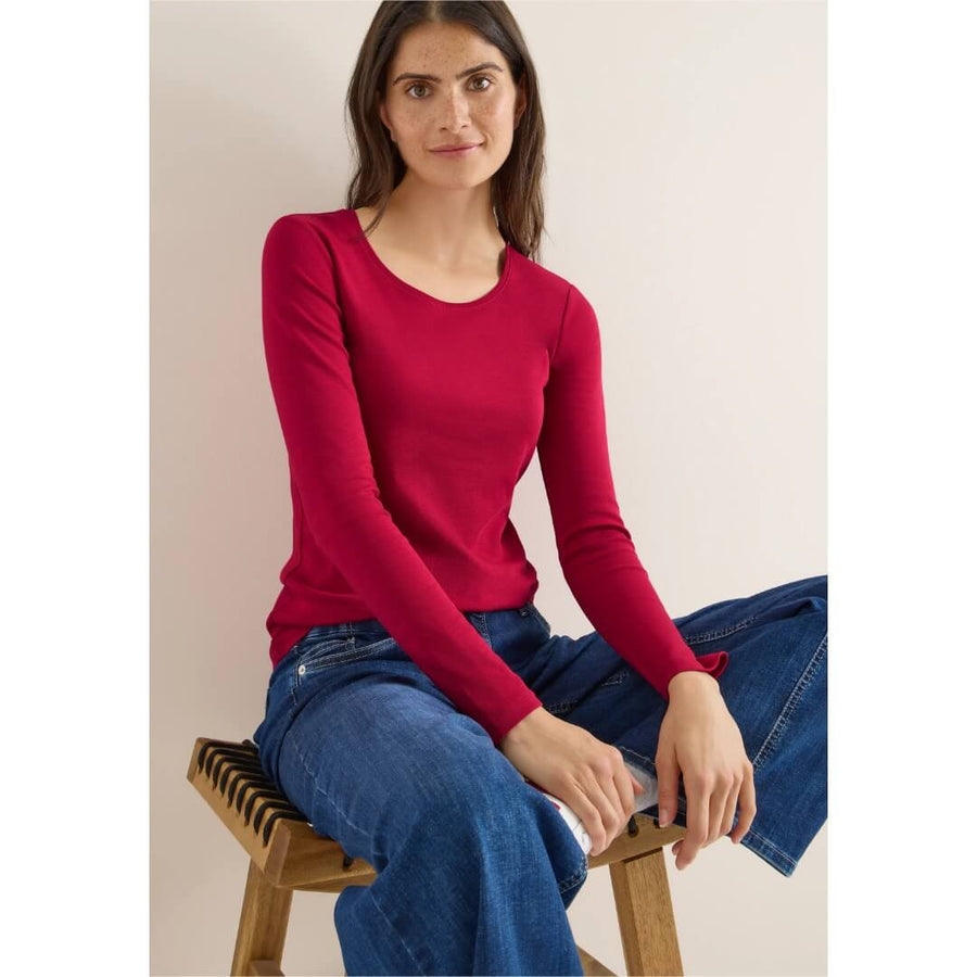 Cecil trikoopaita 1/1 , punainen - Moment.fi