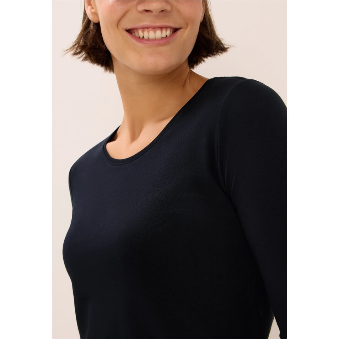 Cecil trikoopaita 1/1 , tummansininen - Moment.fi