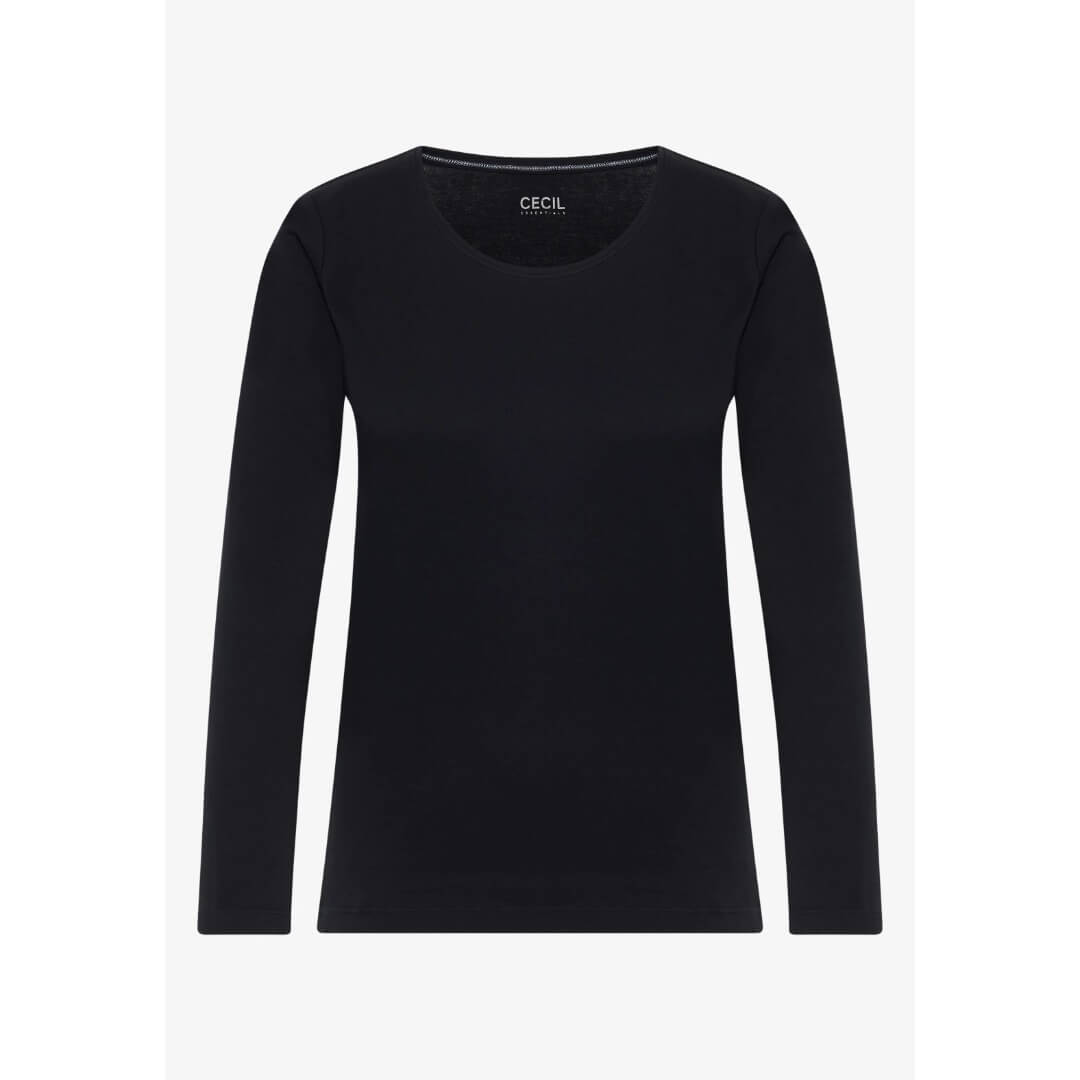 Cecil trikoopaita 1/1 , tummansininen - Moment.fi