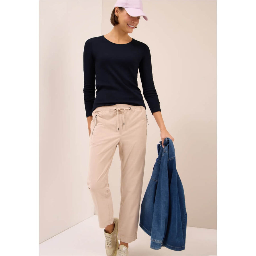 Cecil trikoopaita 1/1 , tummansininen - Moment.fi