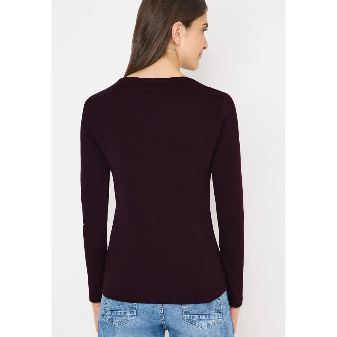 Cecil trikoopaita 1/1 , tummanluumu - Moment.fi