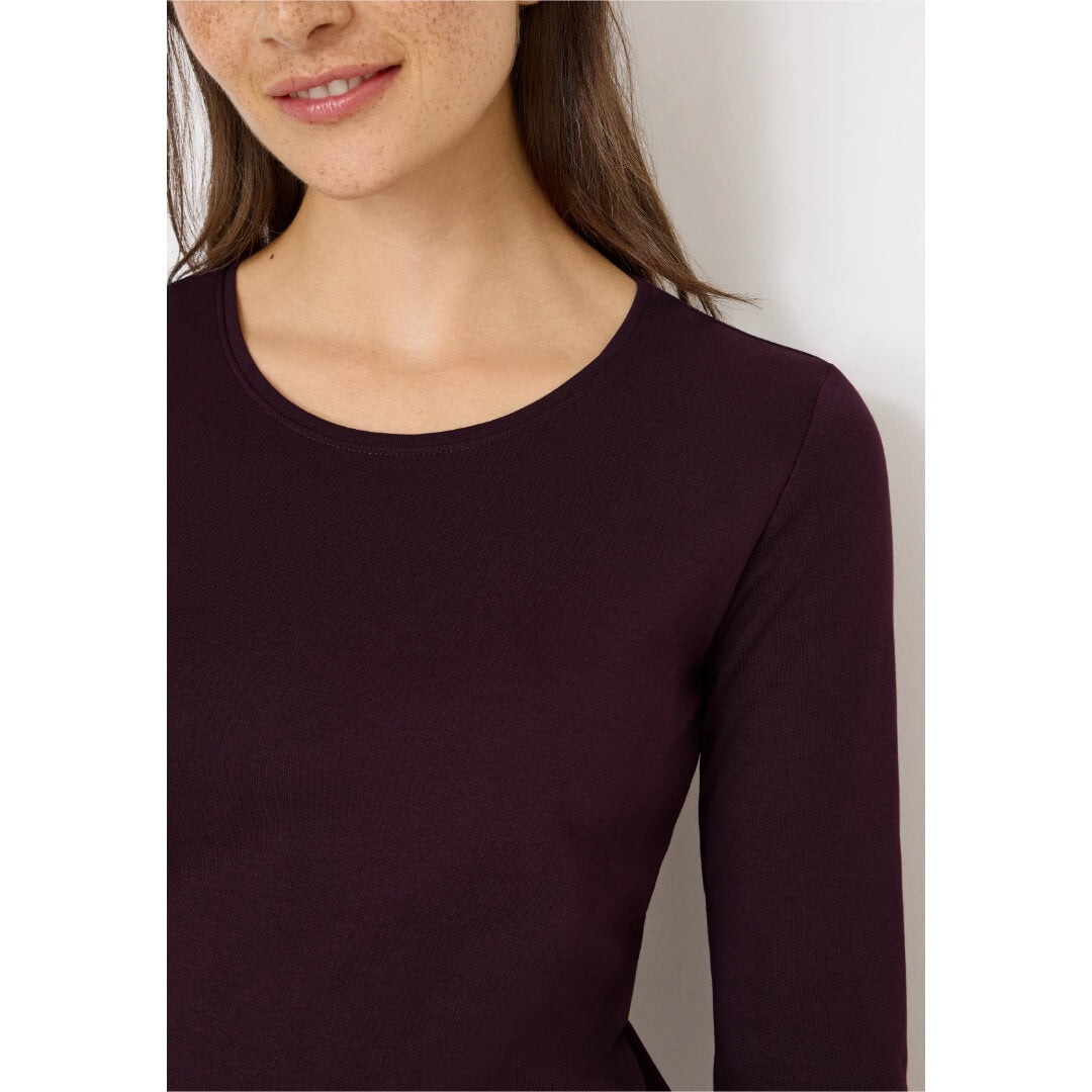 Cecil trikoopaita 1/1 , tummanluumu - Moment.fi