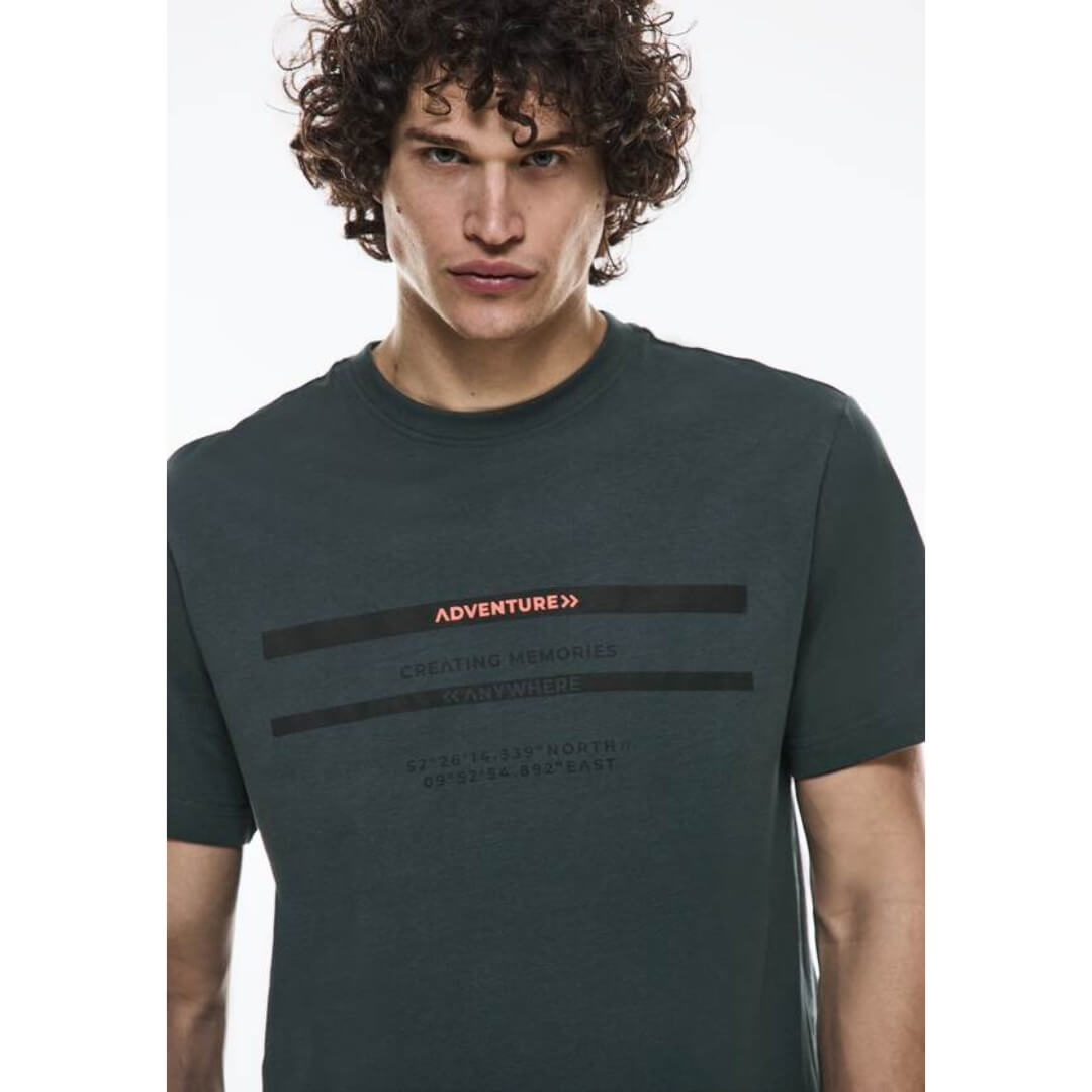 Street One t-paita, tummanvihreä - Moment.fi