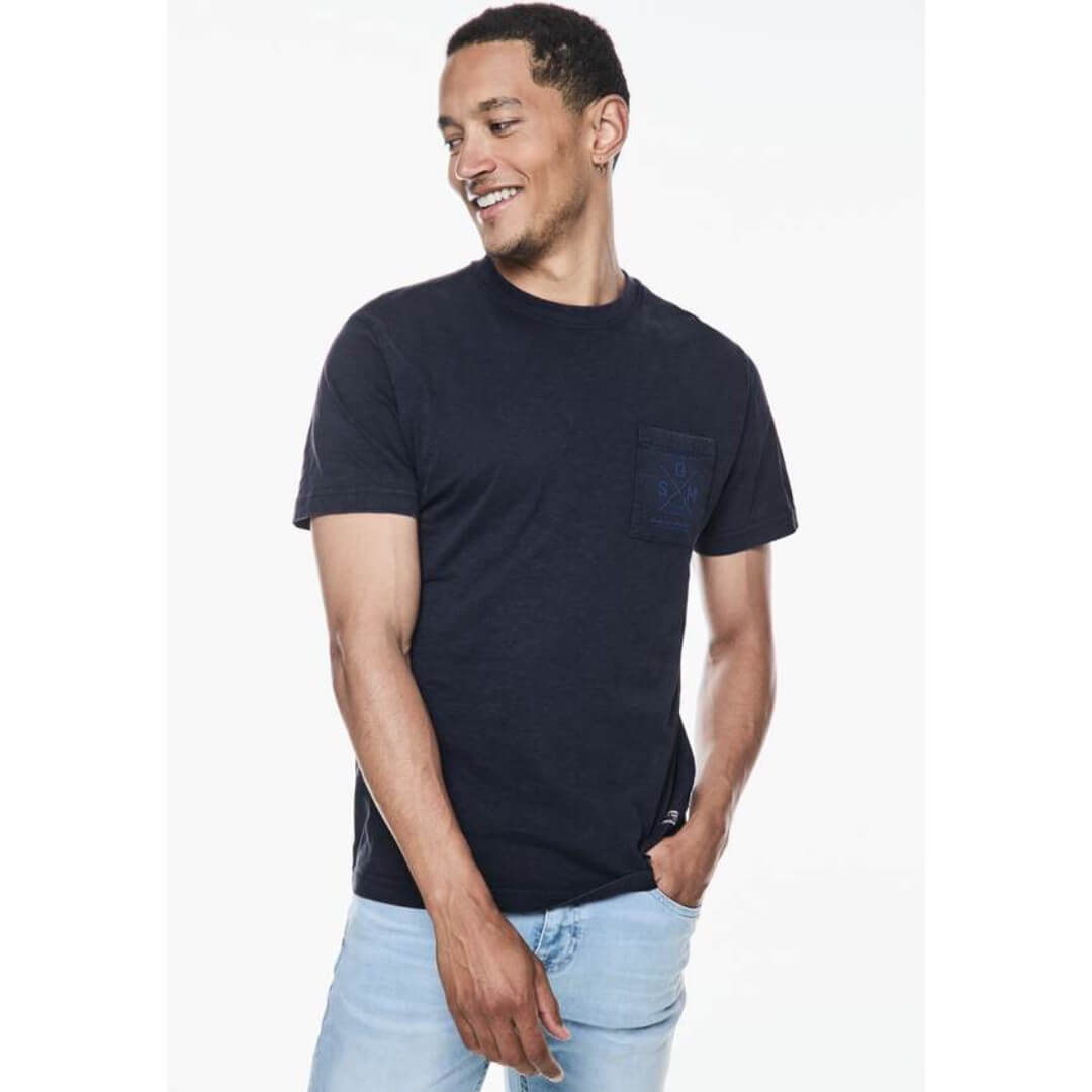 Street One rintataskullinen t-paita, tummansininen - Moment.fi