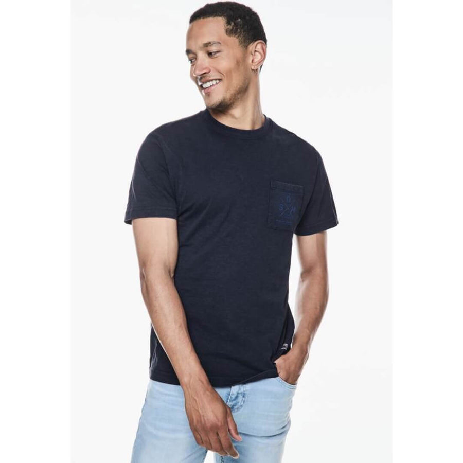 Street One rintataskullinen t-paita, tummansininen - Moment.fi