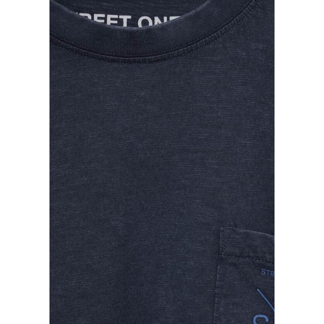 Street One rintataskullinen t-paita, tummansininen - Moment.fi