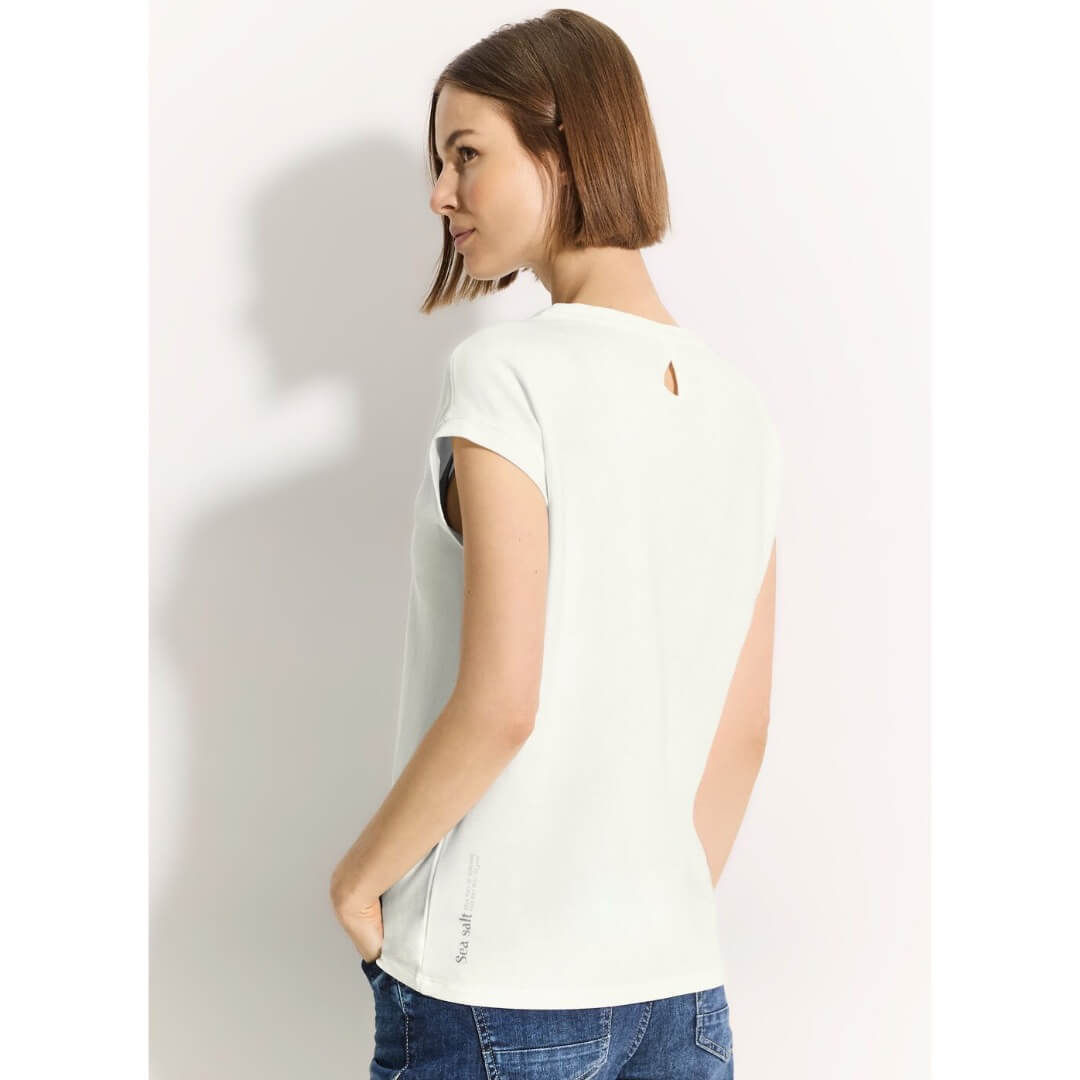 Cecil t-paita stretch, valkoinen - Moment.fi