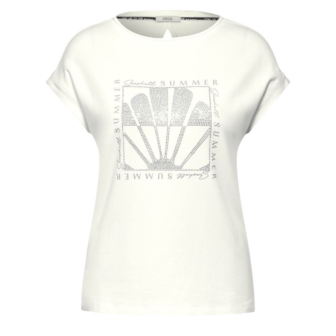 Cecil t-paita stretch, valkoinen - Moment.fi