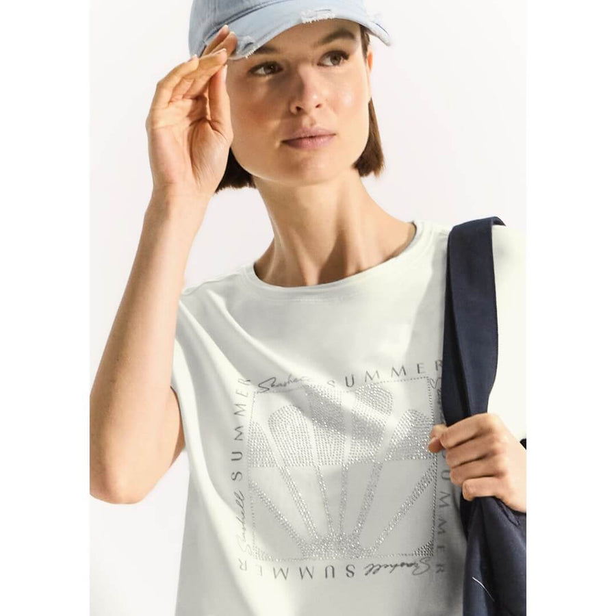 Cecil t-paita stretch, valkoinen - Moment.fi