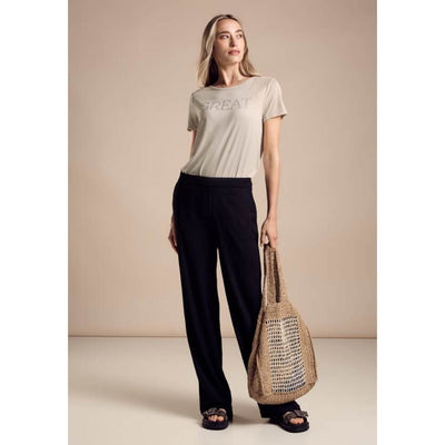 Street One t-paita silk look, hiekka