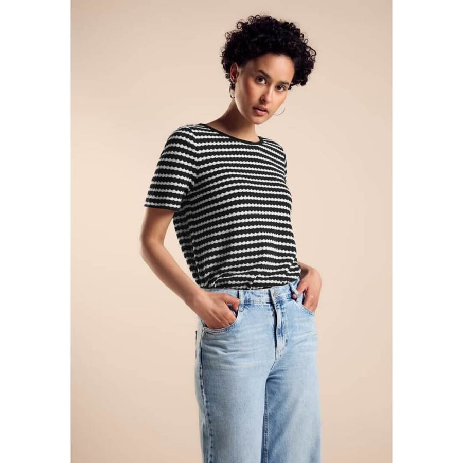 Street One raitaneule 1/2, musta - Moment.fi