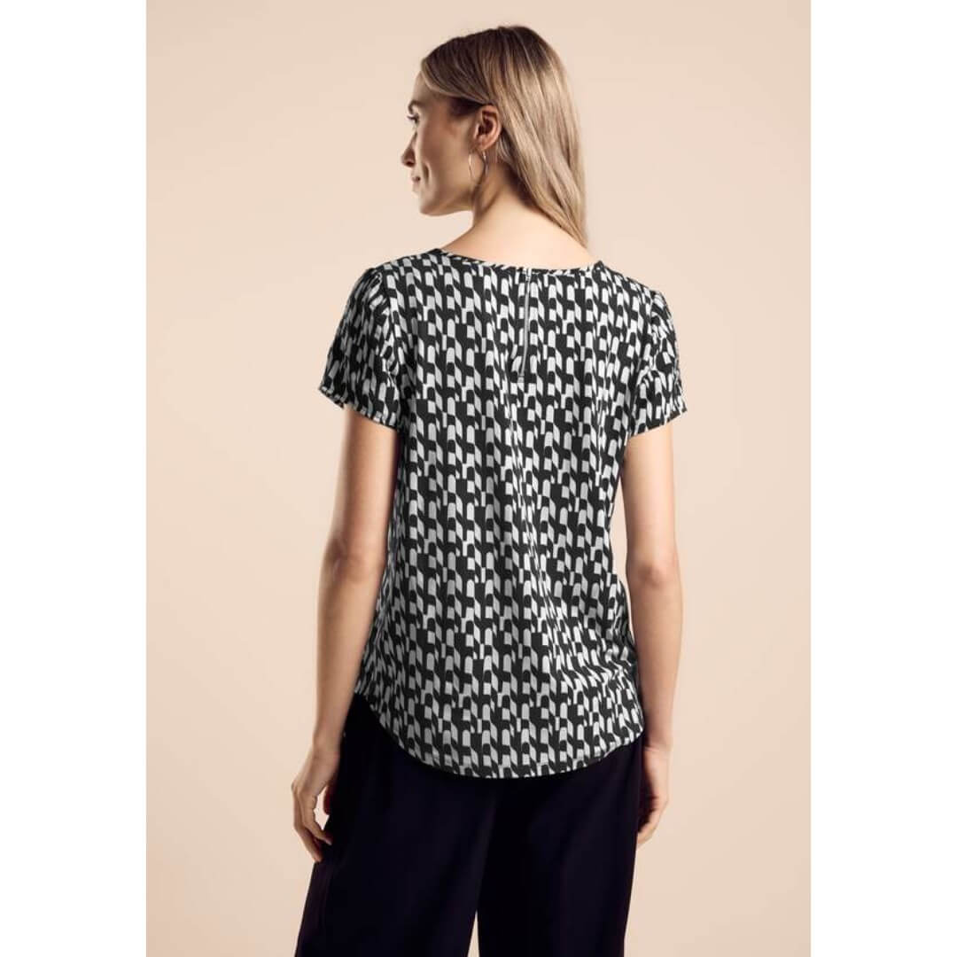 Street One fabric mix paita, musta - Moment.fi