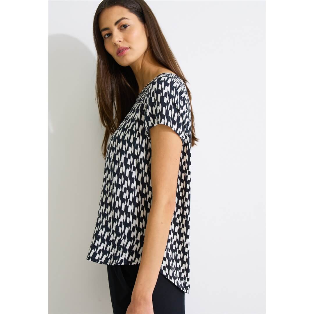 Street One kuosipaita 1/2, musta - Moment.fi