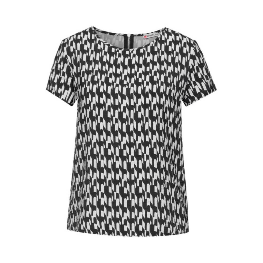 Street One fabric mix paita, musta - Moment.fi