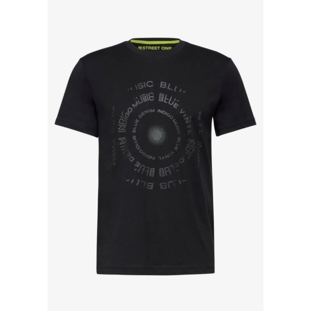 Street One t-paita printti, musta - Moment.fi